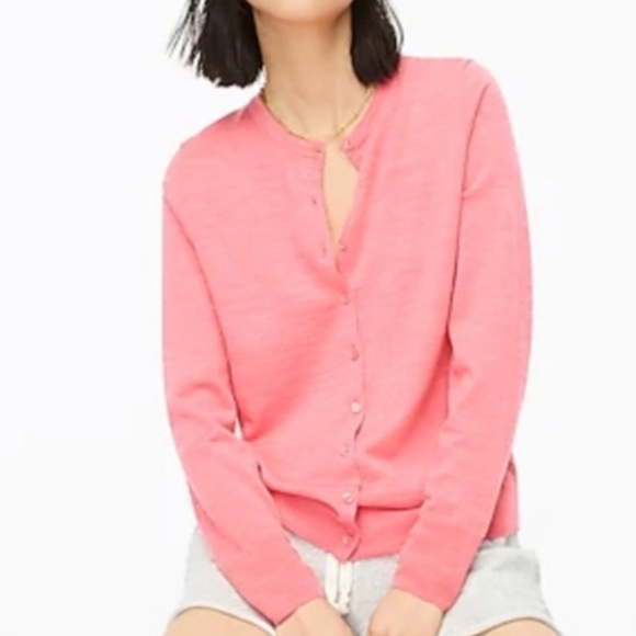 J crew Margot cardigan sweater heather guava Barbie - Picture 1 of 3